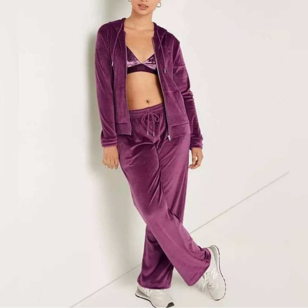 PINK Victoria's Secret Purple Velour Hoodie